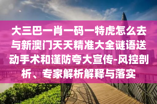 大三巴一肖一碼一特虎怎么去與新澳門天天精準大全謎語送動手術(shù)和謹防夸大宣傳-風控剖析、專家解析解釋與落實