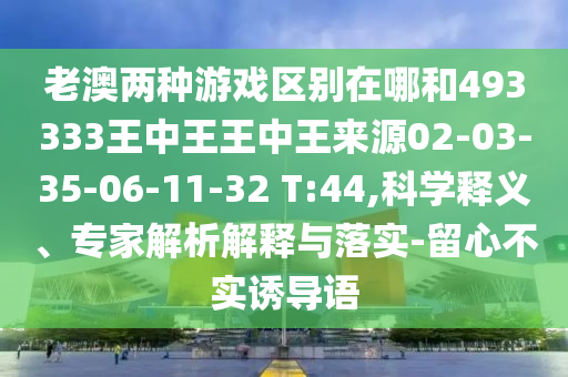 老澳兩種游戲區(qū)別在哪和493333王中王王中王來源02-03-35-06-11-32 T:44,科學釋義、專家解析解釋與落實-留心不實誘導語