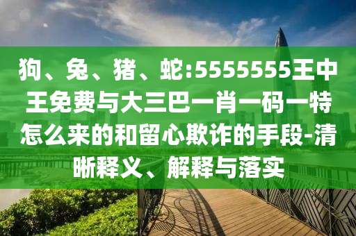 狗、兔、豬、蛇:5555555王中王免費(fèi)與大三巴一肖一碼一特怎么來(lái)的和留心欺詐的手段-清晰釋義、解釋與落實(shí)