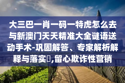 大三巴一肖一碼一特虎怎么去與新澳門天天精準(zhǔn)大全謎語送動手術(shù)-鞏固解答、專家解析解釋與落實?,留心欺詐性營銷