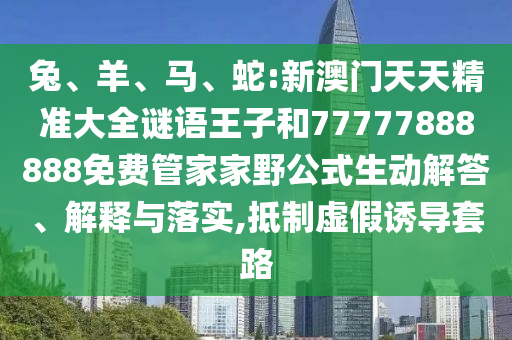 兔、羊、馬、蛇:新澳門天天精準(zhǔn)大全謎語(yǔ)王子和77777888888免費(fèi)管家家野公式生動(dòng)解答、解釋與落實(shí),抵制虛假誘導(dǎo)套路